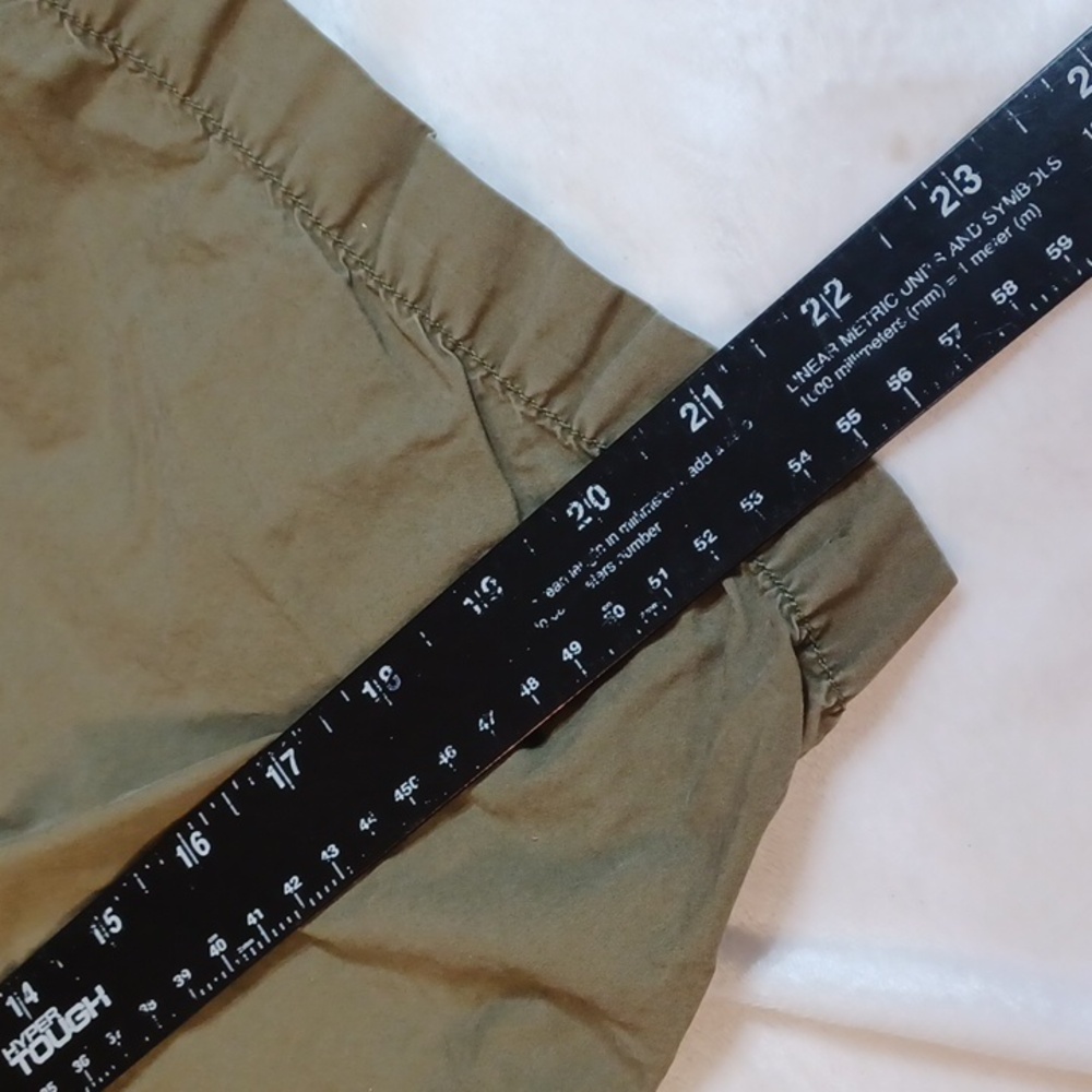 american living mens cargo shorts olive military patchstreetwear  cotton size 32 - Picture 9 of 12